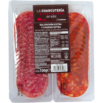 Imagen de Dúo salchichon + chorizo lonchas 150 g