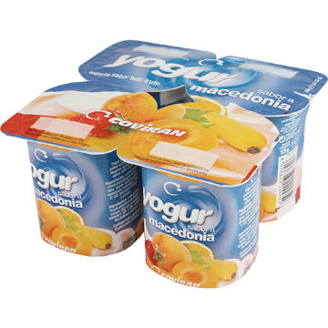 Imagen de Macedonian flavored yogurt 125 g pack 4 u