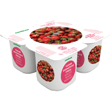 Imagen de Strawberry skimmed yogurt 125 g 4-pack