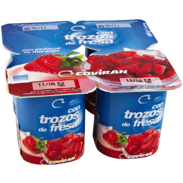 Imagen de Yogurt with strawberry pieces 125 g 4-pack