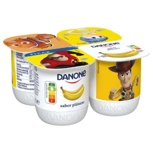 Imagen de YOGUR DANONE PLATANO 4X125