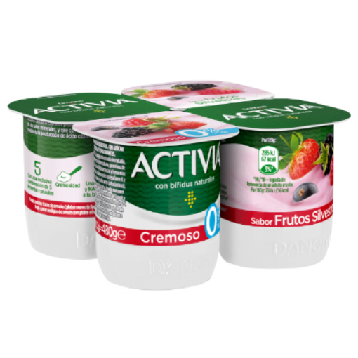 Imagen de ACTIVIA CREMOSO F.SILVESTRES 0% 4X120