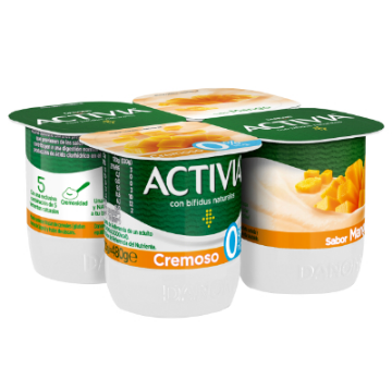 Imagen de ACTIVIA CREMOSO MANGO 0% 4X120