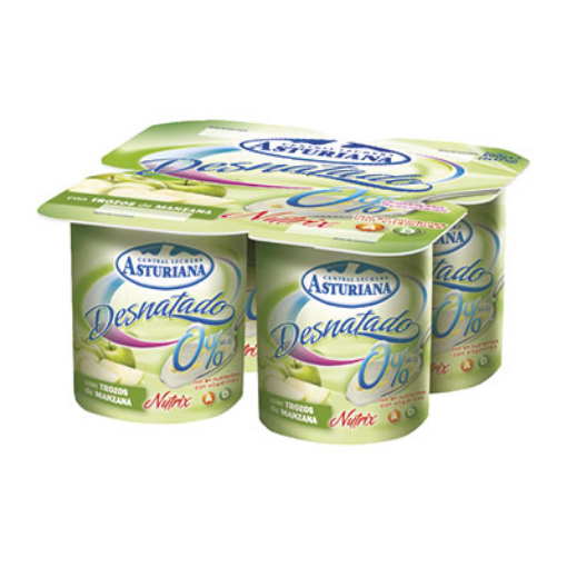 Imagen de YOGUR ASTURIANA DESNATA C/MANZANA 4X125