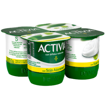 Imagen de ACTIVIA SOJA NATURAL AZUCARADO 4X125