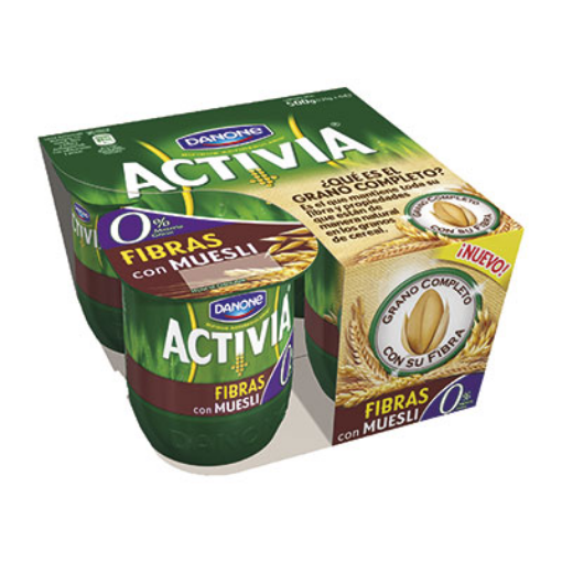 Imagen de ACTIVIA FIBRA MUESLI 0% 4X125 GRS