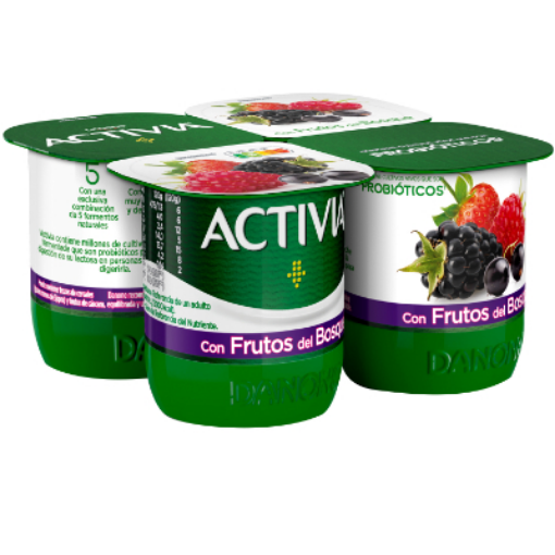 Imagen de ACTIVIA C/FRUTA BOSQUE 4X125 GRS