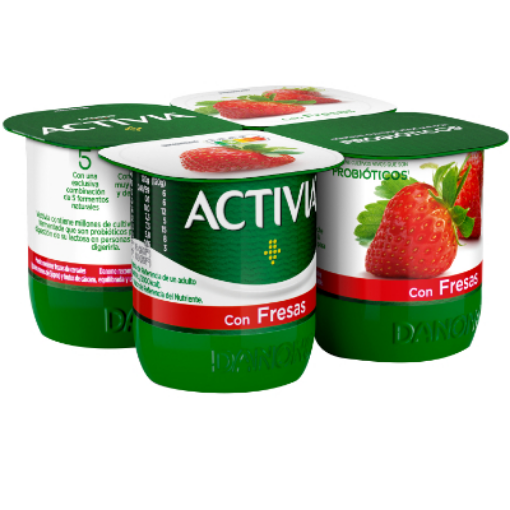 Imagen de ACTIVIA C/FRESA 4X125 GRS