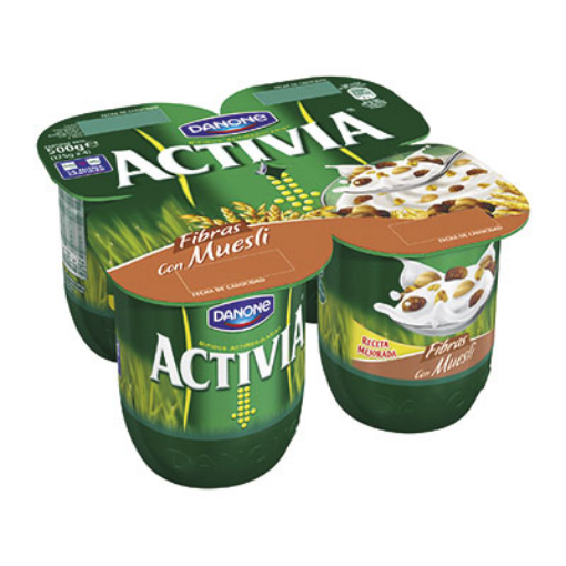 Imagen de ACTIVIA FIBRA C/MUESLI 4X125