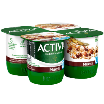 Imagen de ACTIVIA FIBRA C/MUESLI 0%4X120