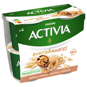 Imagen de ACTIVIA FIBRA C/AVENA Y NUECES 4X120