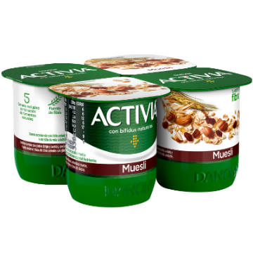 Imagen de ACTIVIA FIBRA C/MUESLI 4X120