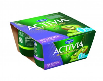 Imagen de ACTIVIA S/LACTOSA KIWI 0% 4X120