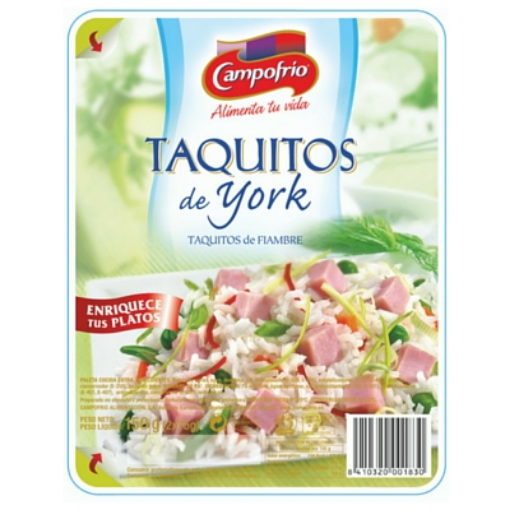 Imagen de TAQUITOS PALETA COCIDA CAMPOFRIO 150G