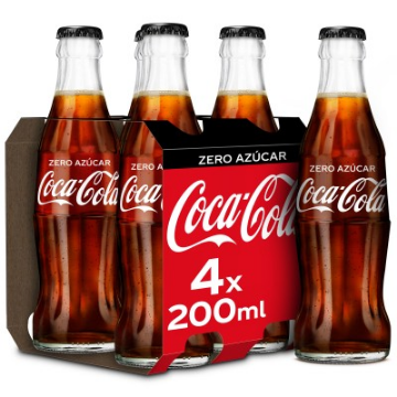 Imagen de COCA COLA ZERO 20 CL. PACK-4