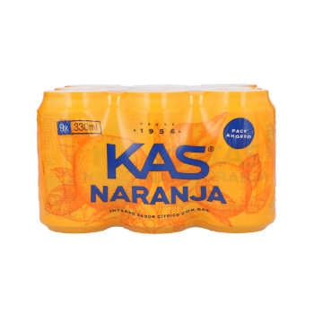 Imagen de KAS NARANJA LATA 33CL PACK 9