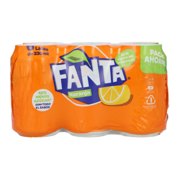 Imagen de FANTA NARANJA LATA 33CL PACK 6