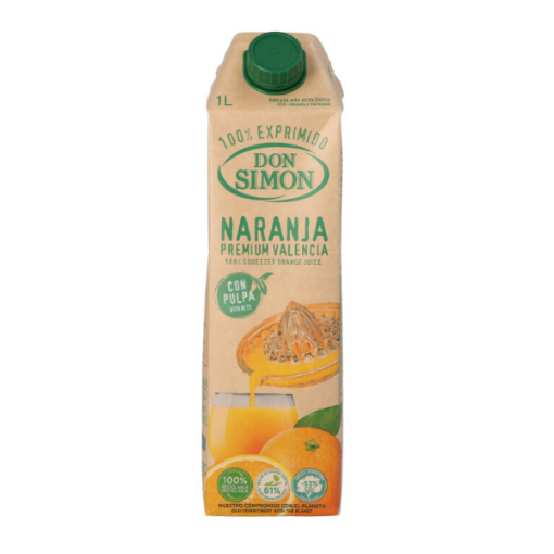 Imagen de ZUMO DON SIMON 100% EXPRIMIDO NARANJA PULPA 1L