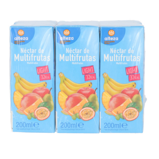 Imagen de NECTAR ALTEZA MULTIFRUTAS LIGHT 200ML PACK6