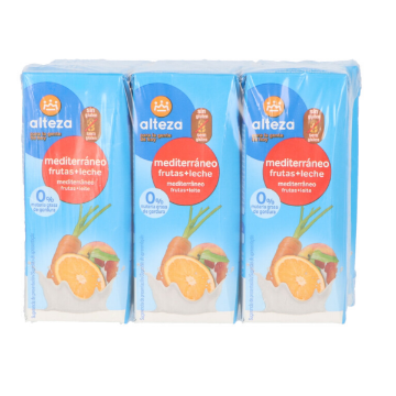 Imagen de ZUMO ALTEZA FRUTA + LECHE MEDITERRANEO 200ML PACK6