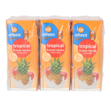 Imagen de ZUMO ALTEZA FRUTA + LECHE TROPICAL 200ML PACK6