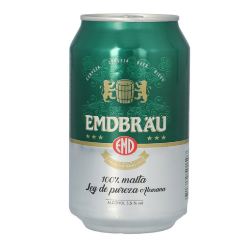 Imagen de CERVEZA EMDBRAU 100% MALTA LATA 33CL