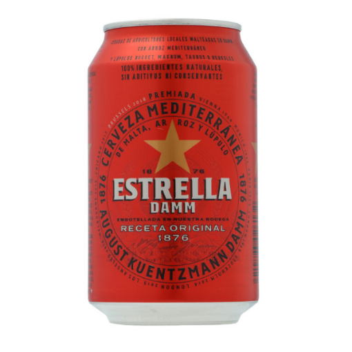 Imagen de CERVEZA ESTRELLA DAMM LATA 33CL