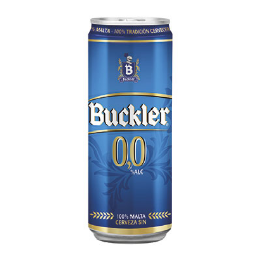 Imagen de CERVEZA BUCKLER 0% LATA 33 CL