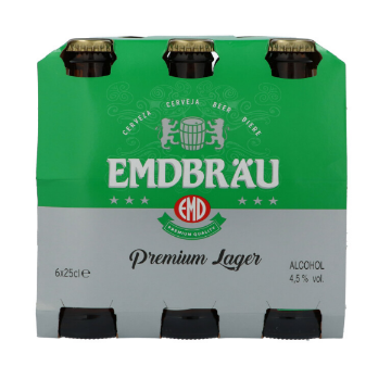 Imagen de CERVEZA EMDBRAU PREMIUM LAGER 25CL PACK 6