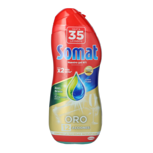 Imagen de LAVAVAJILLAS SOMAT GEL ORO X2 MAS BRILLO 630ML