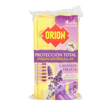 Imagen de PINZA ANTIPOLILLAS ORION LAVANDA FRESCA PACK 2 UNDS