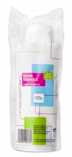 Imagen de VASOS PLASTICO 22 CL PQT.25