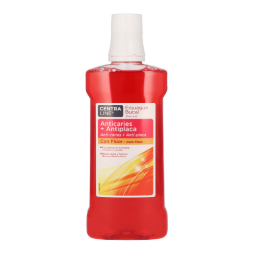 Imagen de ENJUAGUE CENTRA LINE ANTICARIES + ANTIPLACA FLUOR 500ML